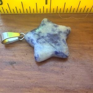 Blue and White Star Pendant